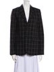 Zadig & Voltaire Virgin Wool Plaid Print Blazer