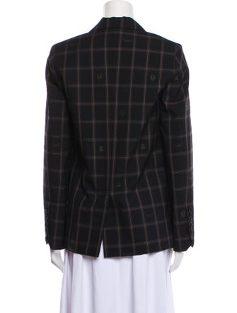 Zadig & Voltaire Virgin Wool Plaid Print Blazer