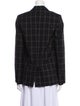 Zadig & Voltaire Virgin Wool Plaid Print Blazer