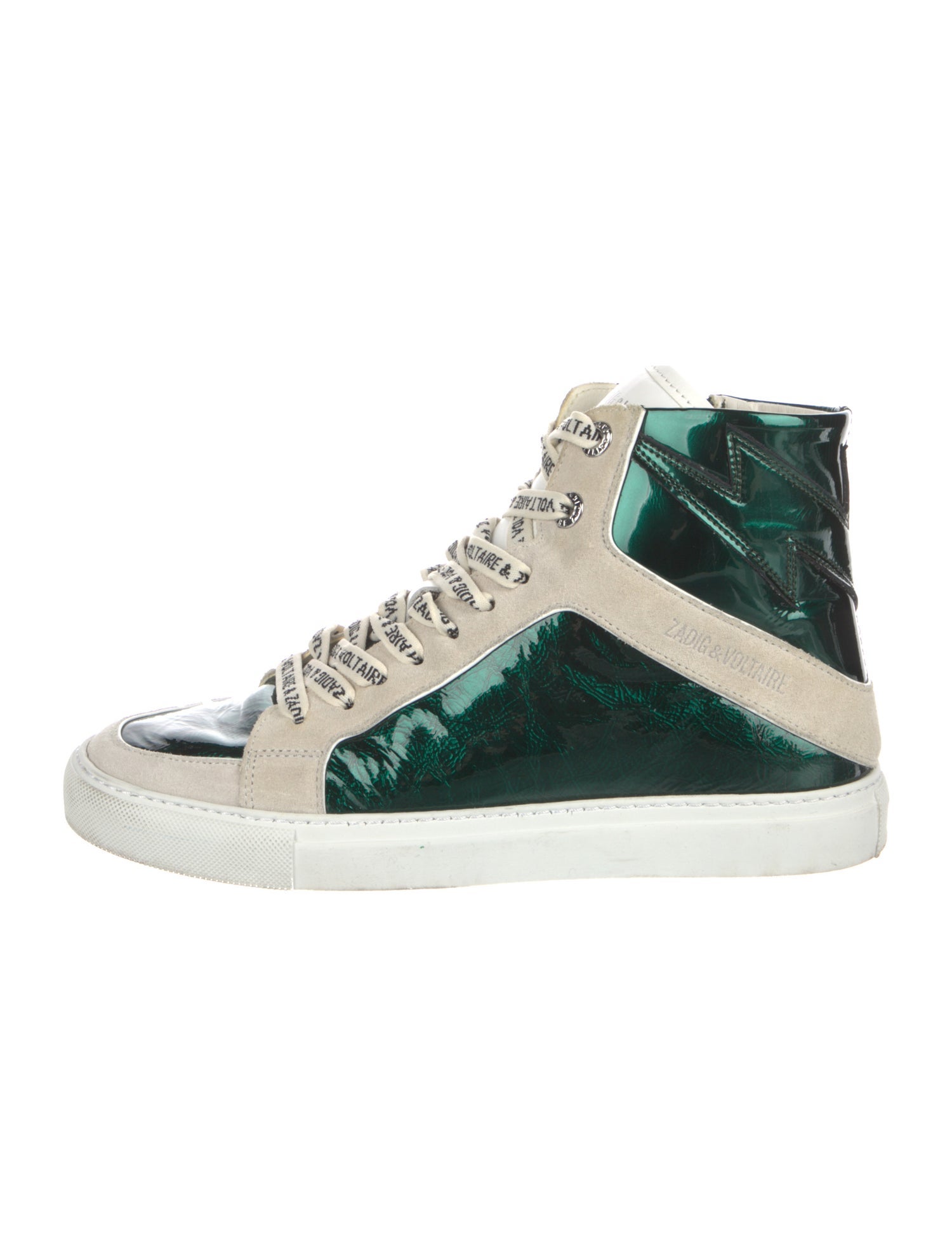 Zadig & Voltaire Patent Leather Printed Sneakers