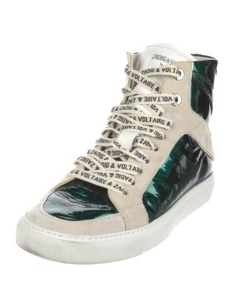 Zadig & Voltaire Patent Leather Printed Sneakers
