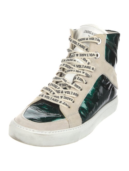 Zadig & Voltaire Patent Leather Printed Sneakers