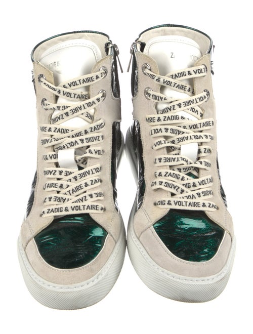 Zadig & Voltaire Patent Leather Printed Sneakers