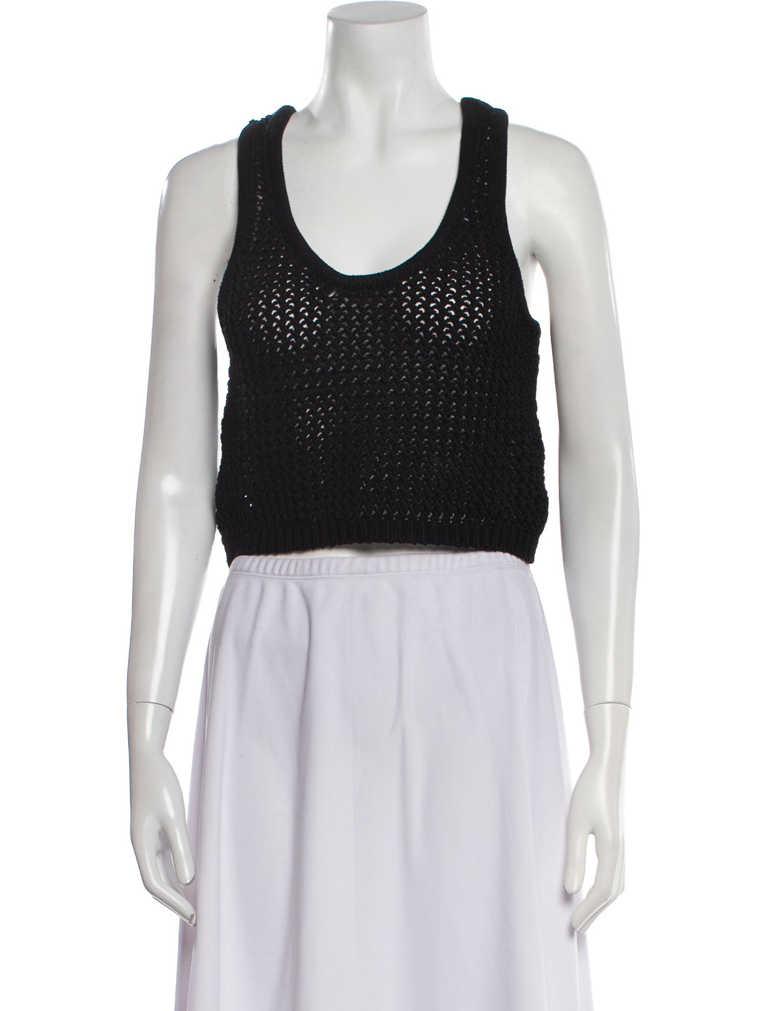 Zadig & Voltaire Scoop Neck Sleeveless Crop Top