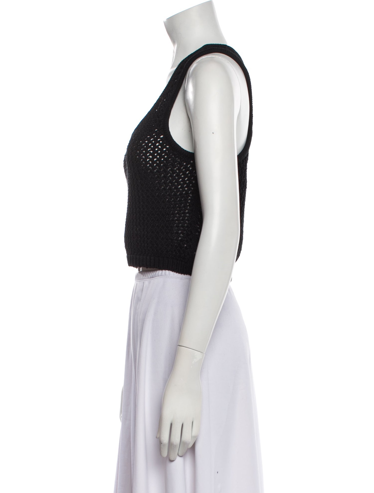 Zadig & Voltaire Scoop Neck Sleeveless Crop Top