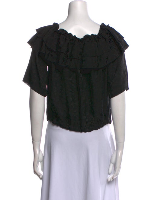 Zadig & Voltaire Silk Scoop Neck Button-Up Top