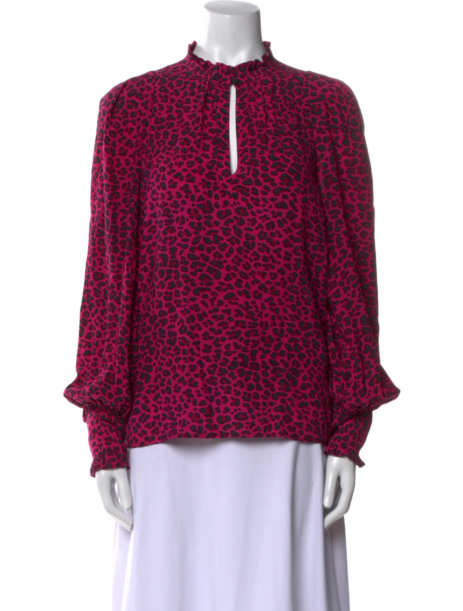 Zadig & Voltaire Printed Mock Neck Blouse