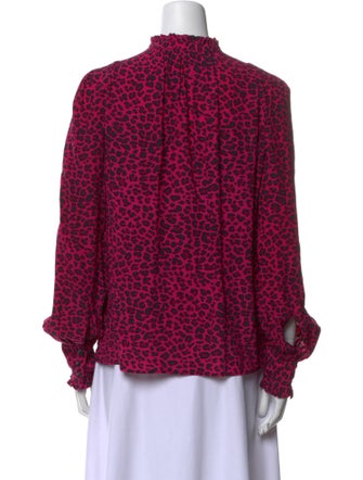Zadig & Voltaire Printed Mock Neck Blouse