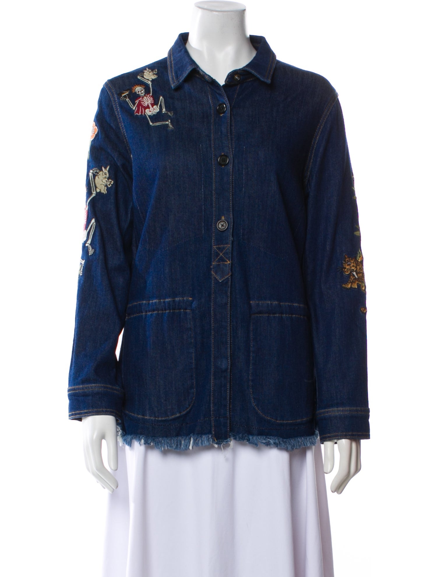 Zadig & Voltaire Printed Denim Jacket