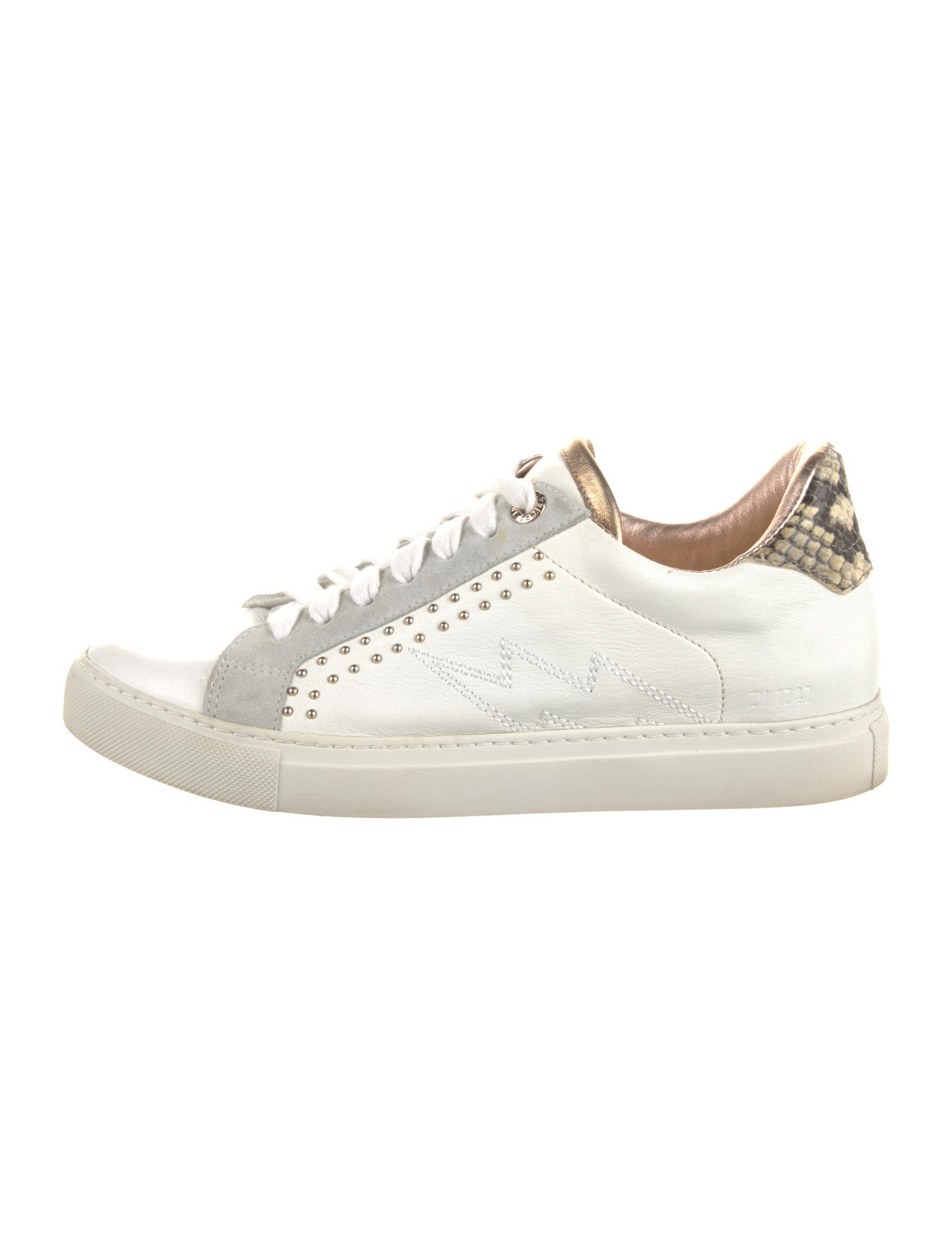 Zadig & Voltaire Leather Studded Accents Sneakers
