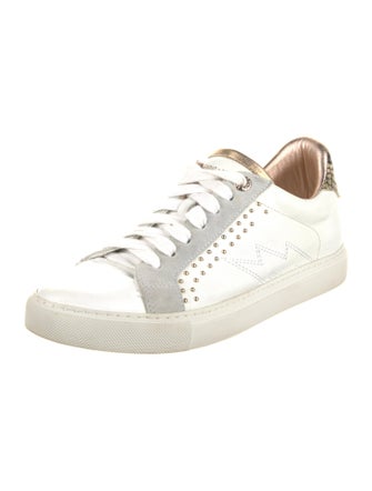 Zadig & Voltaire Leather Studded Accents Sneakers