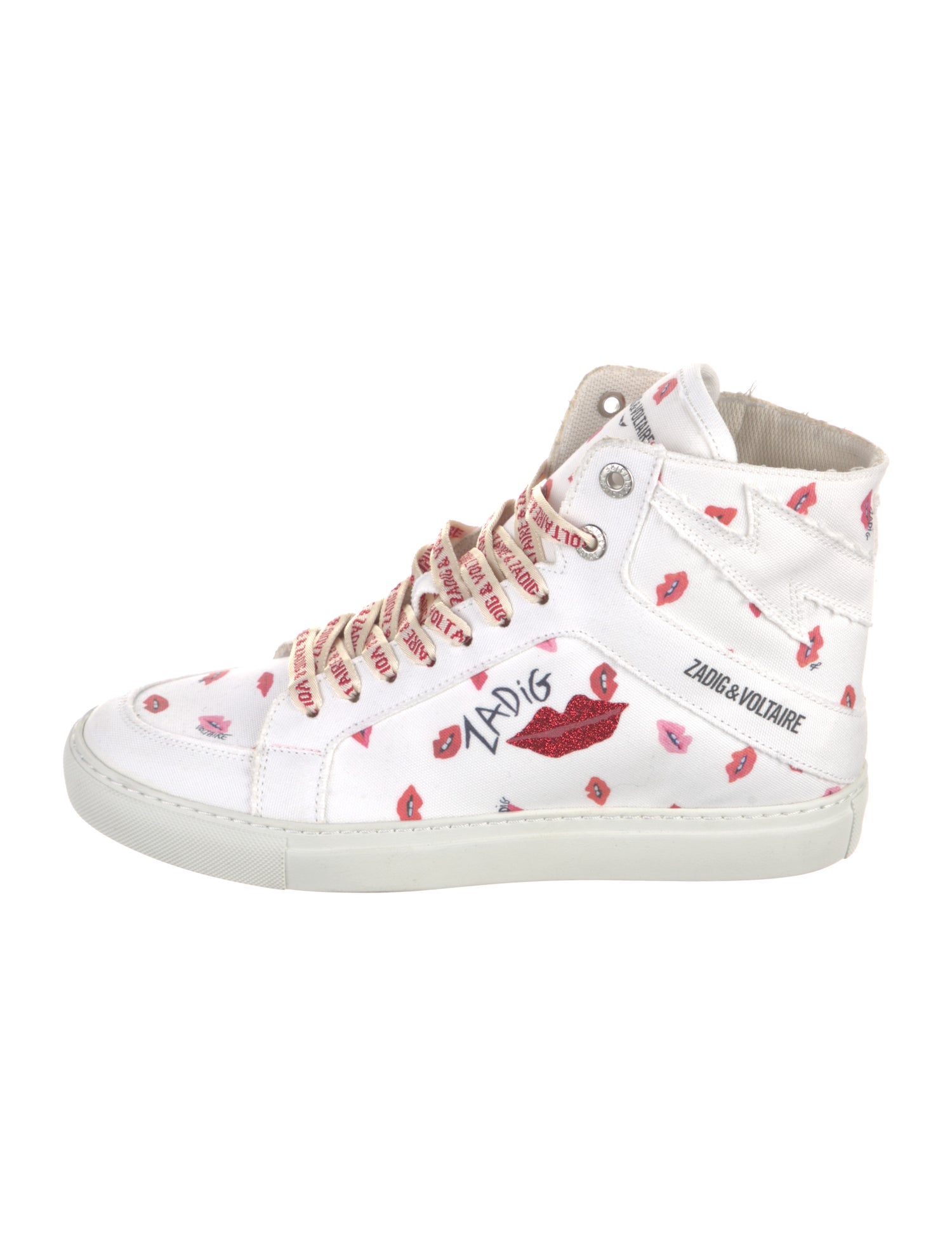 Zadig & Voltaire Leather Printed Sneakers