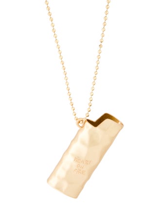 Zadig & Voltaire " Heart On Fire" Lighter Pendant Necklace