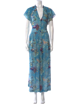 Zadig & Voltaire Floral Print Long Dress