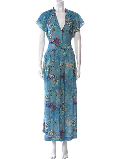 Zadig & Voltaire Floral Print Long Dress