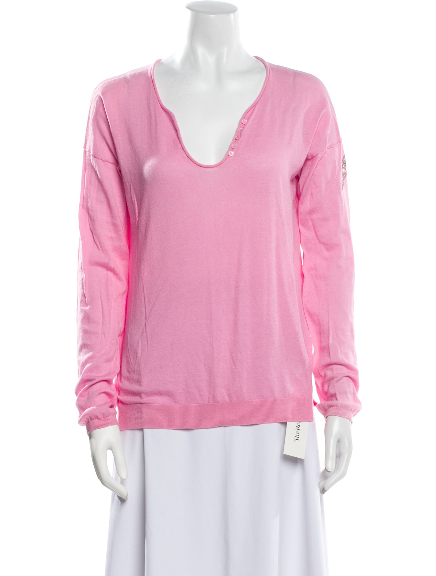 Zadig & Voltaire V-Neck Long Sleeve Sweatshirt