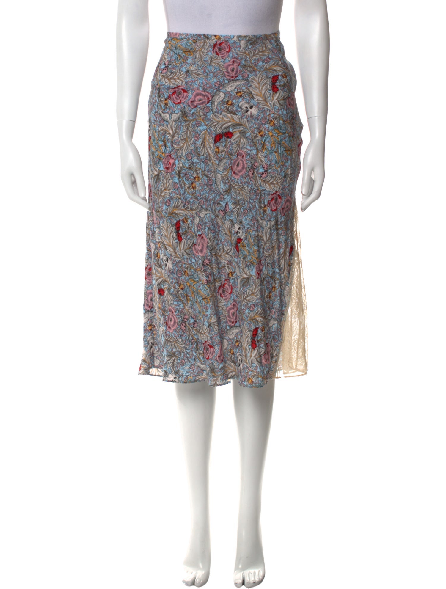 Zadig & Voltaire Floral Print Midi Length Skirt