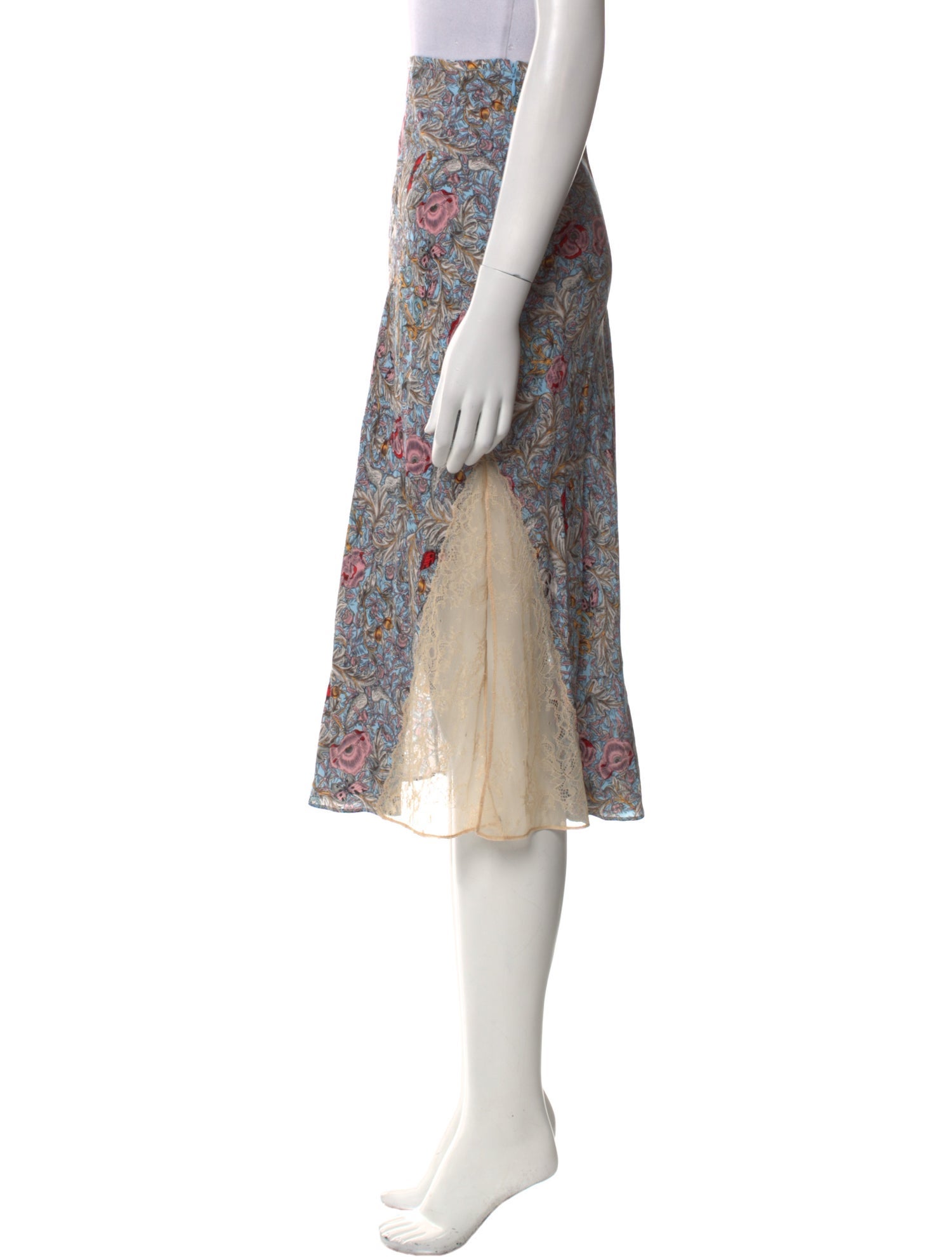 Zadig & Voltaire Floral Print Midi Length Skirt