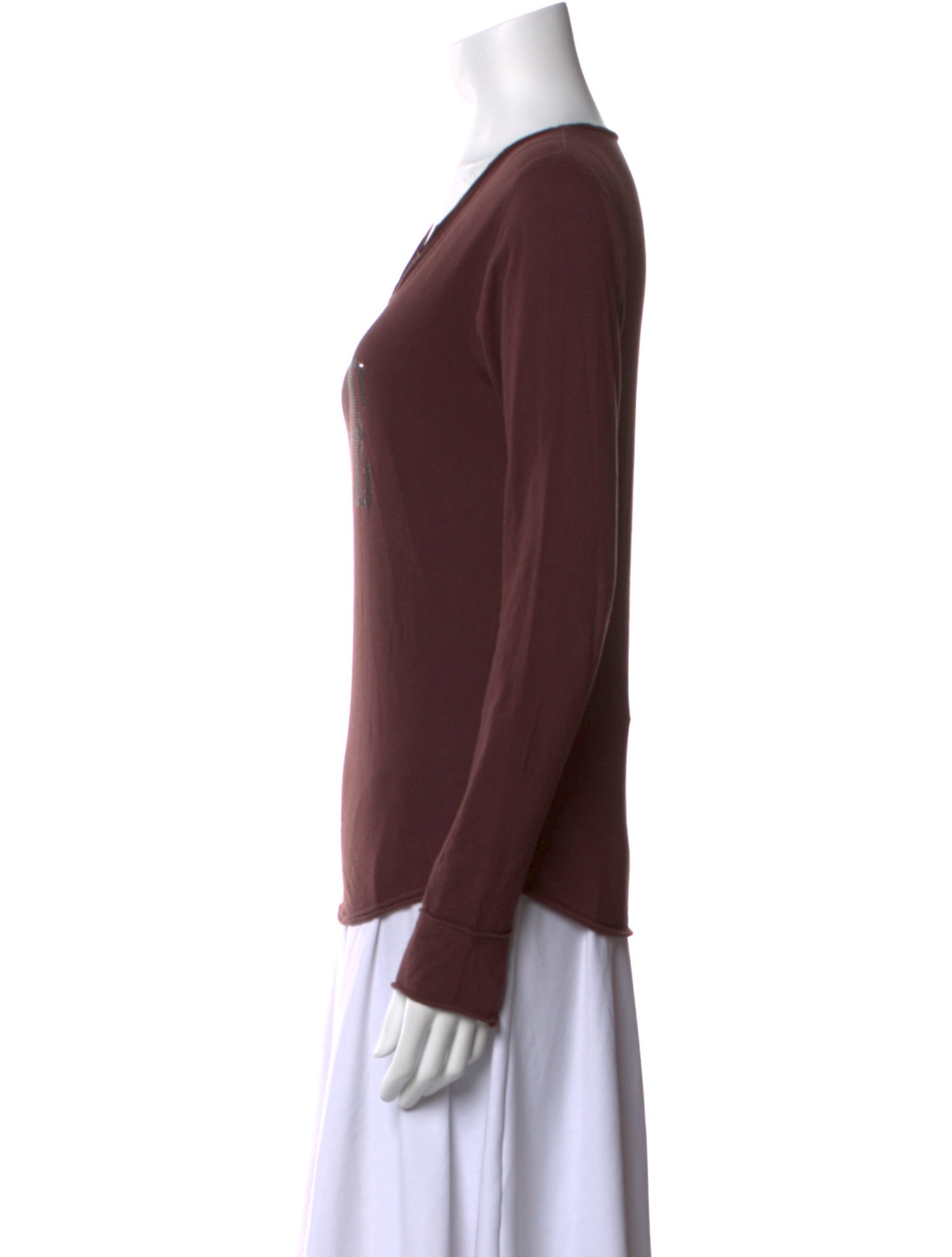 Zadig & Voltaire V-Neck Long Sleeve T-Shirt