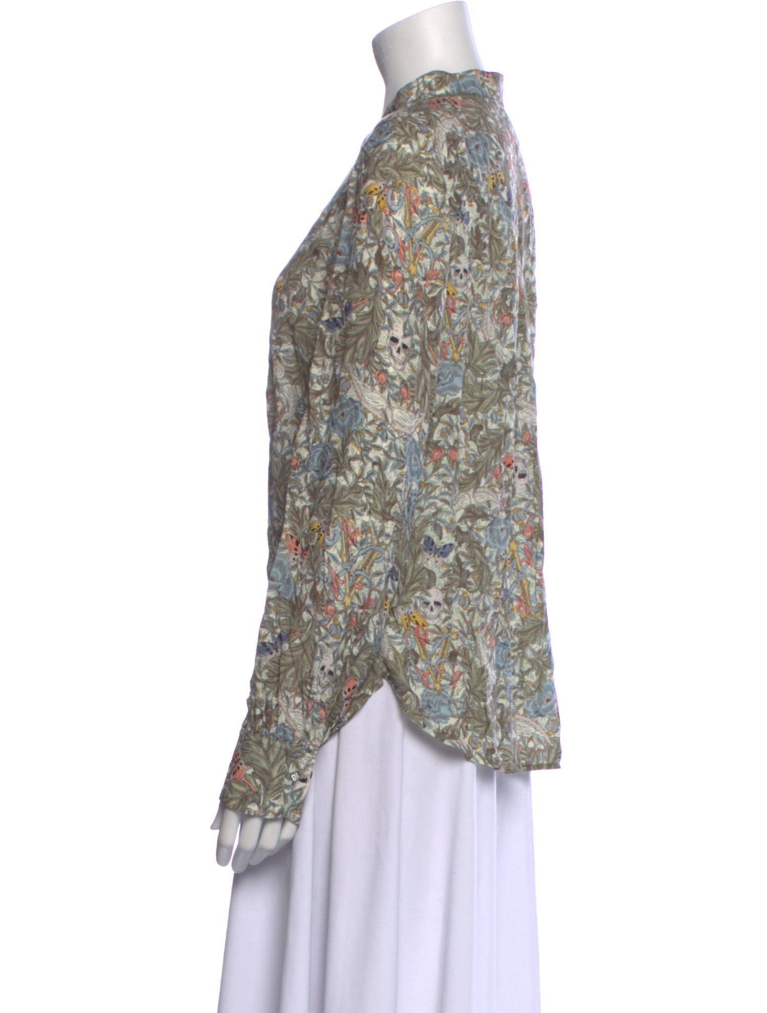 Zadig & Voltaire Floral Print Mock Neck Blouse