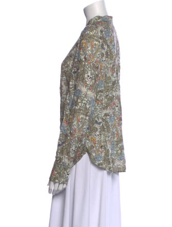 Zadig & Voltaire Floral Print Mock Neck Blouse