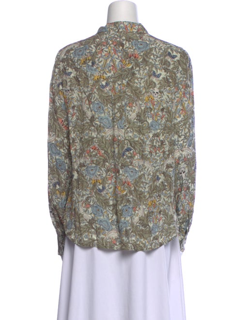 Zadig & Voltaire Floral Print Mock Neck Blouse