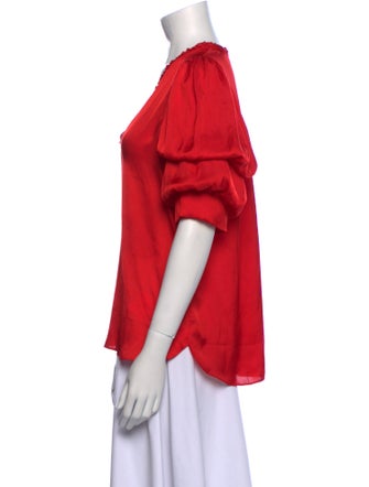 Zadig & Voltaire V-Neck Short Sleeve Blouse