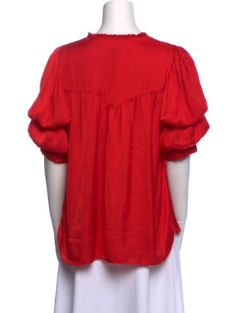 Zadig & Voltaire V-Neck Short Sleeve Blouse