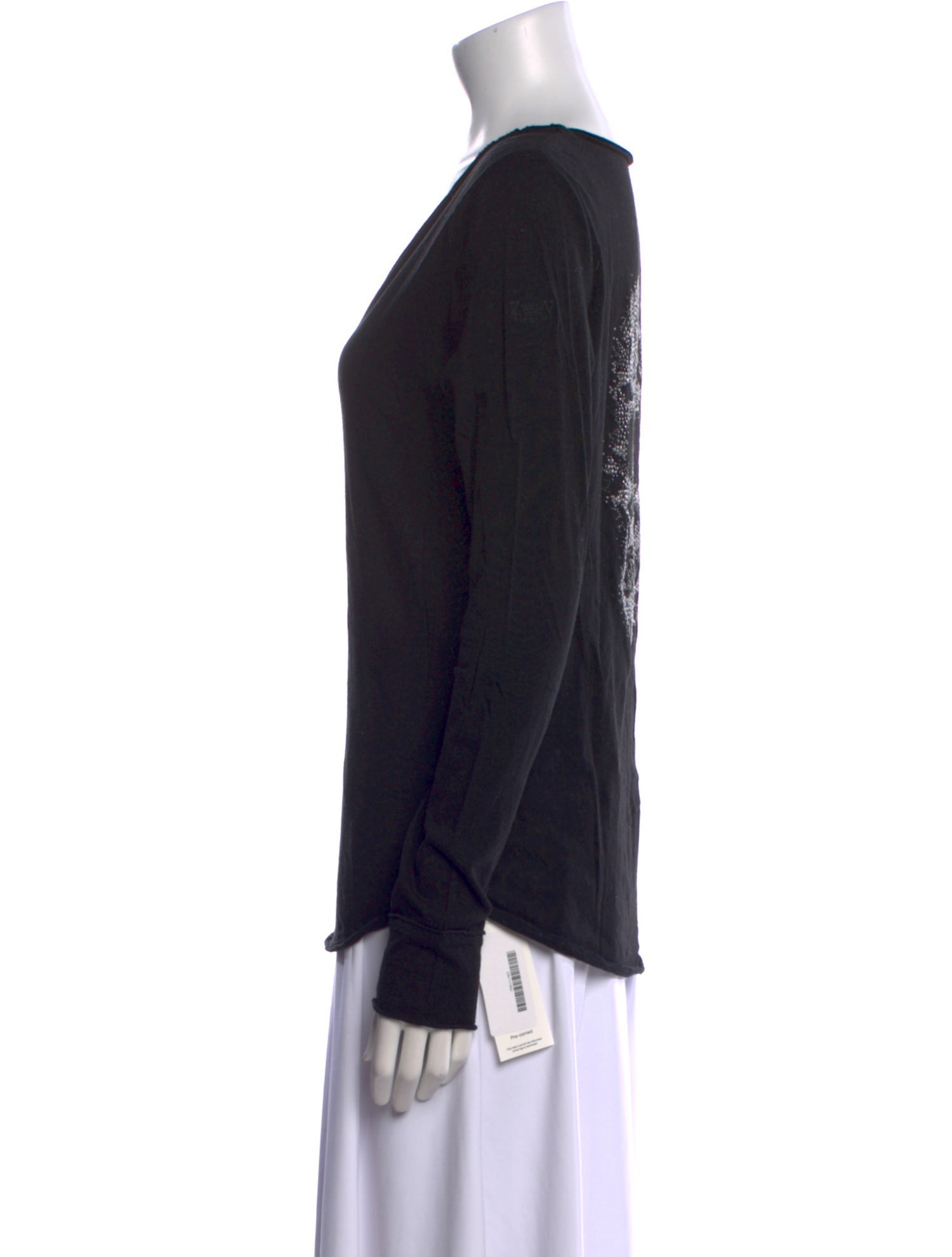 Zadig & Voltaire V-Neck Long Sleeve Sweatshirt