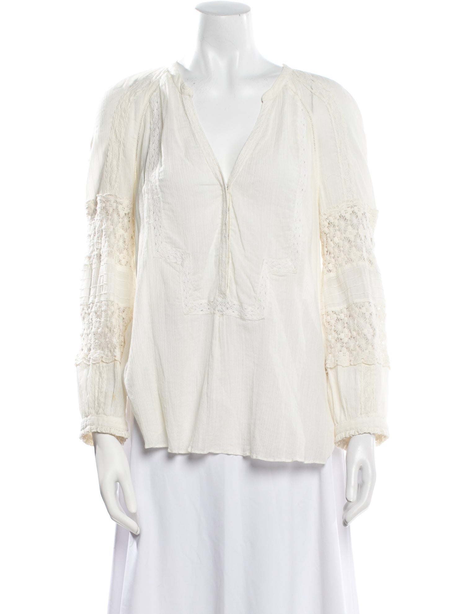 Zadig & Voltaire V-Neck Long Sleeve Blouse