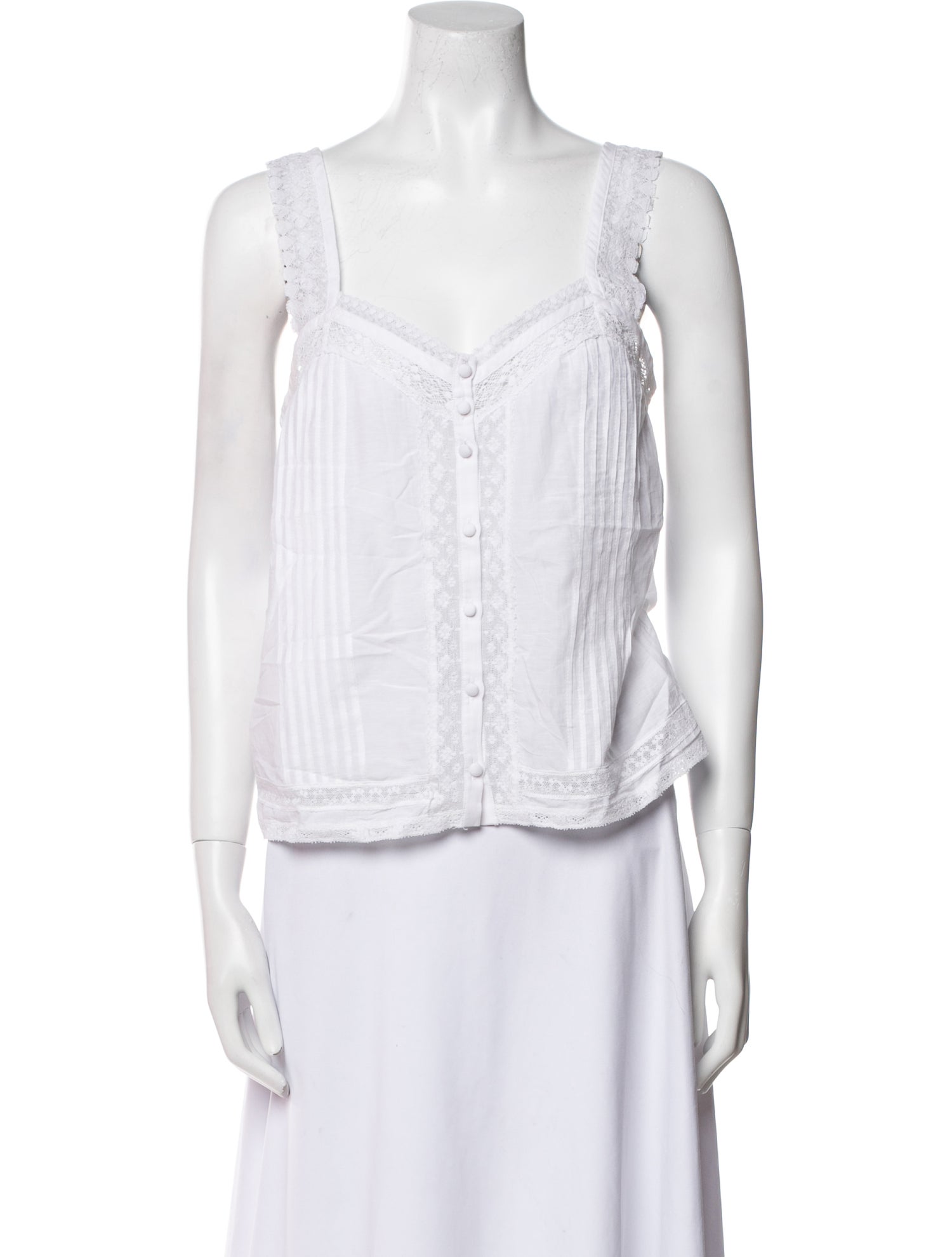 Zadig & Voltaire Square Neckline Sleeveless Top