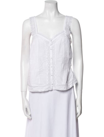 Zadig & Voltaire Square Neckline Sleeveless Top