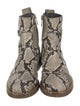 Zadig & Voltaire Snakeskin Animal Print Combat Boots
