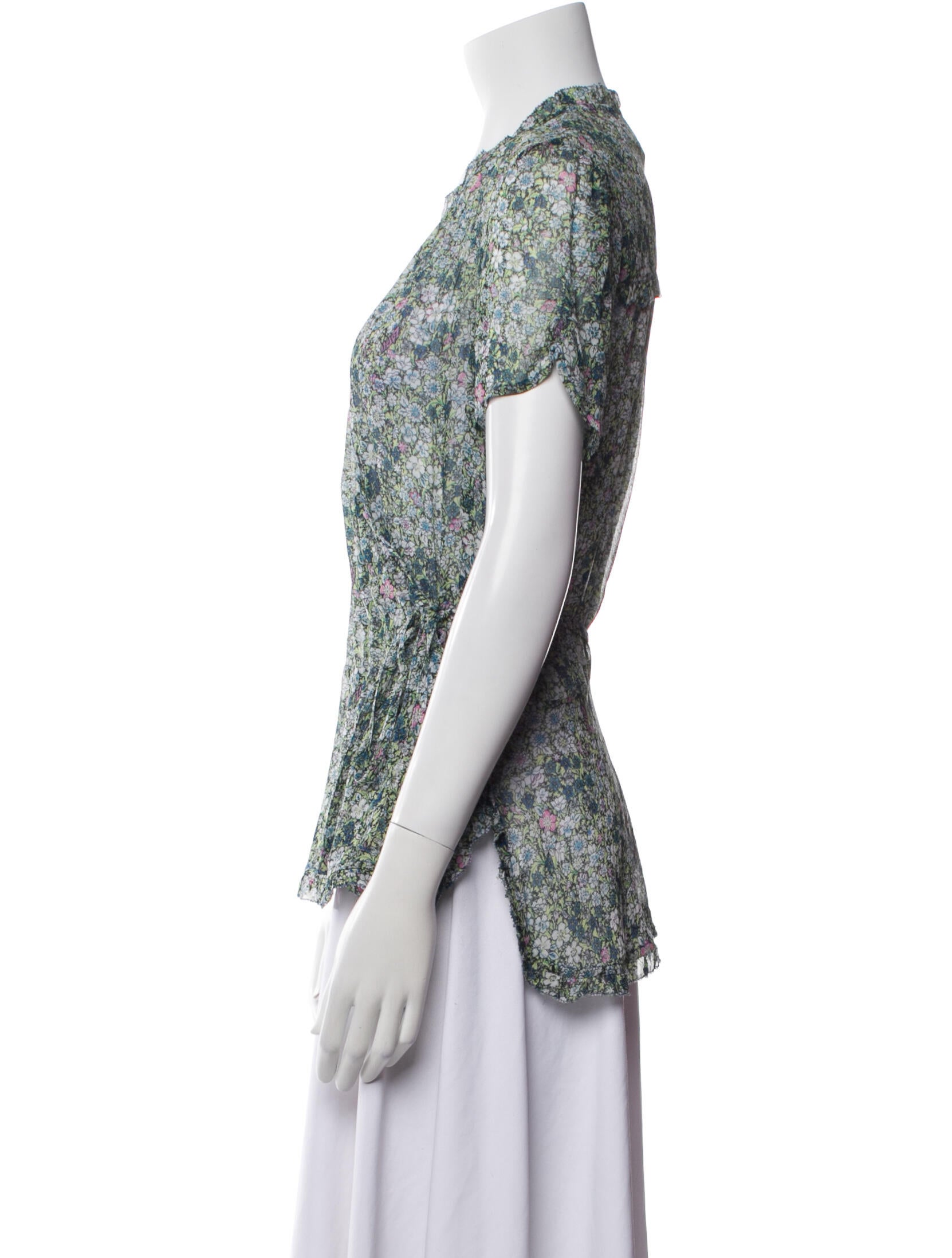 Zadig & Voltaire Floral Print V-Neck Blouse