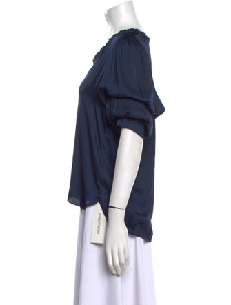 Zadig & Voltaire V-Neck Short Sleeve Blouse