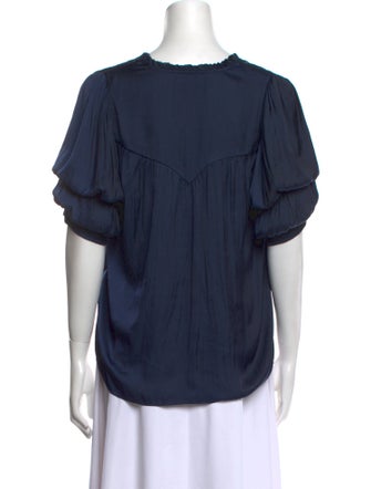 Zadig & Voltaire V-Neck Short Sleeve Blouse