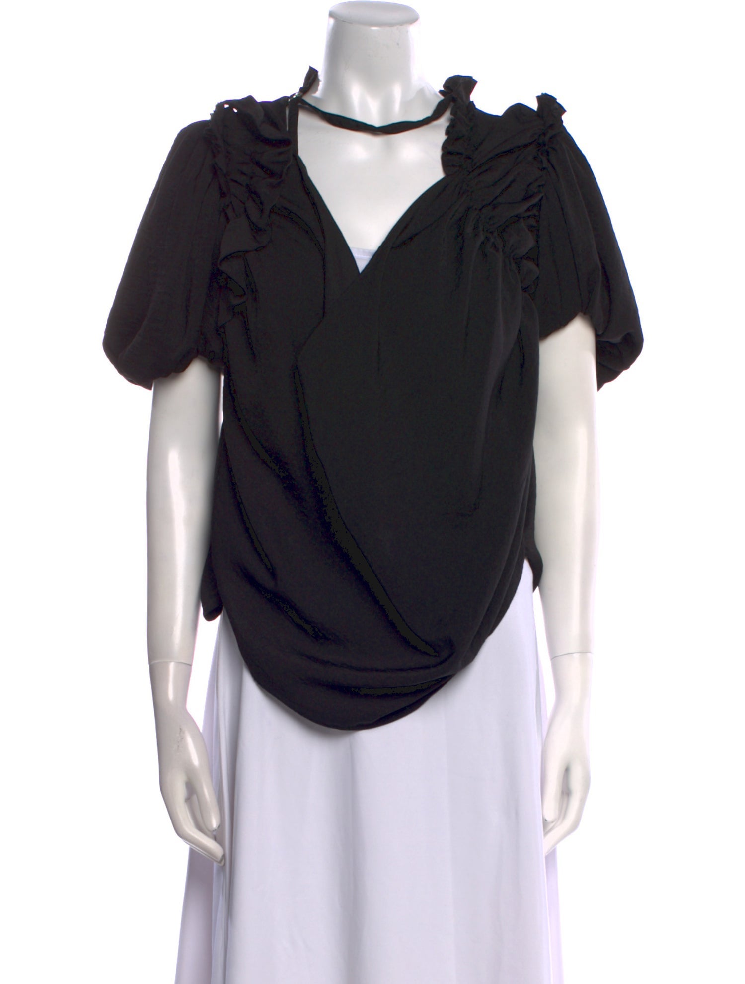 Zadig & Voltaire V-Neck Short Sleeve Blouse