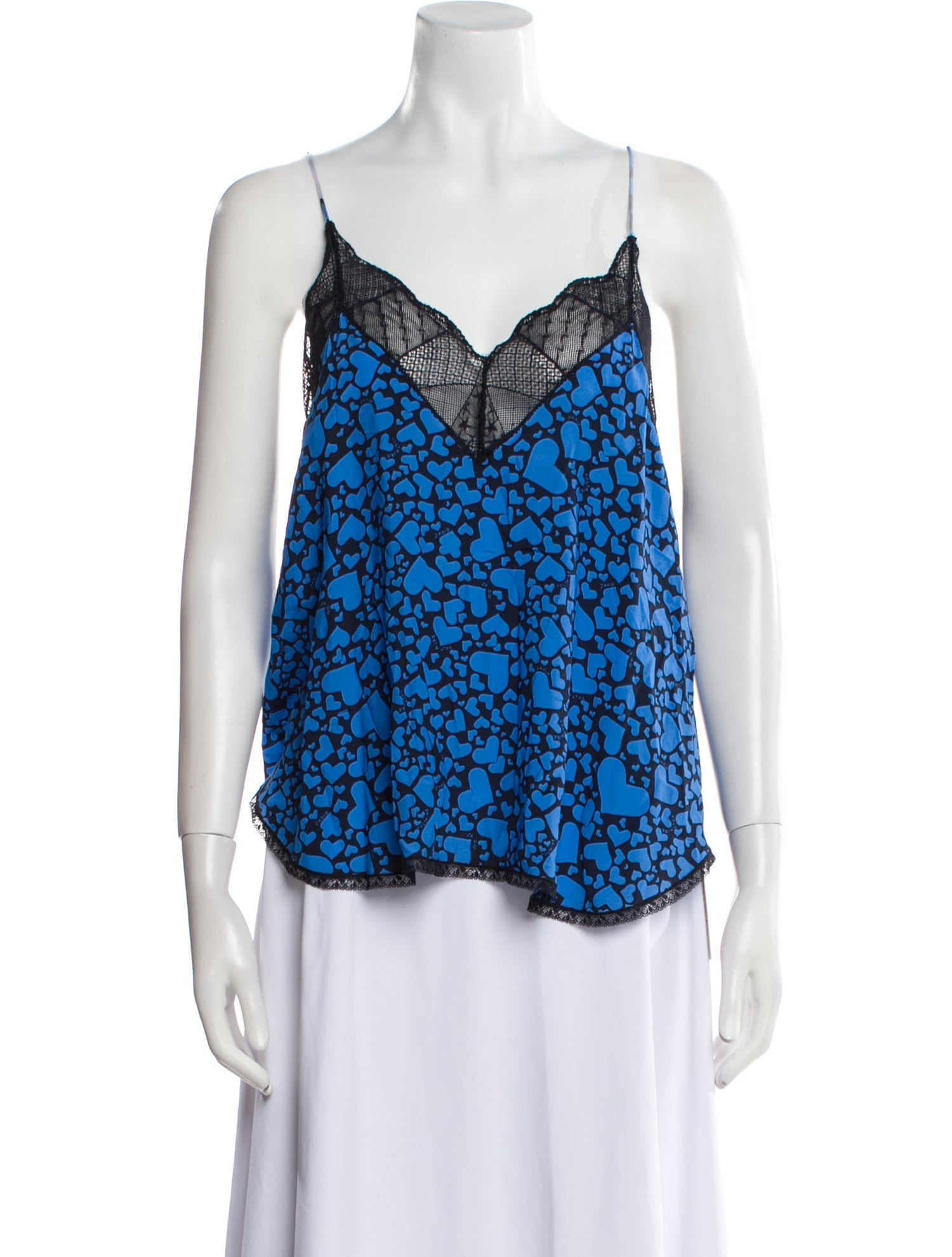 Zadig & Voltaire Printed V-Neck Top w/ Tags