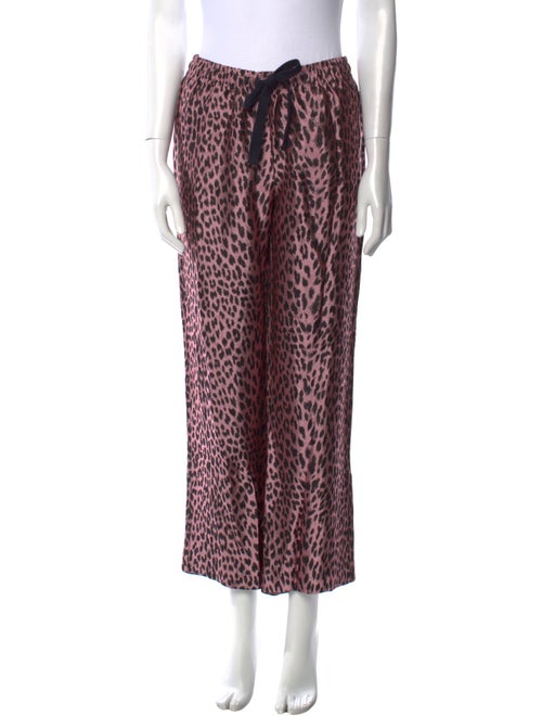 Zadig & Voltaire Animal Print Wide Leg Pants