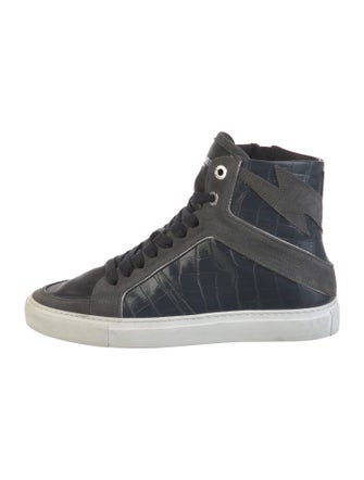 Zadig & Voltaire Crocodile Printed Sneakers