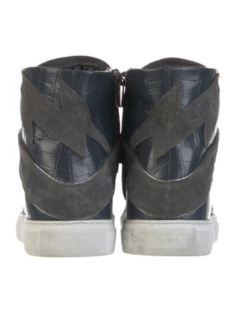 Zadig & Voltaire Crocodile Printed Sneakers