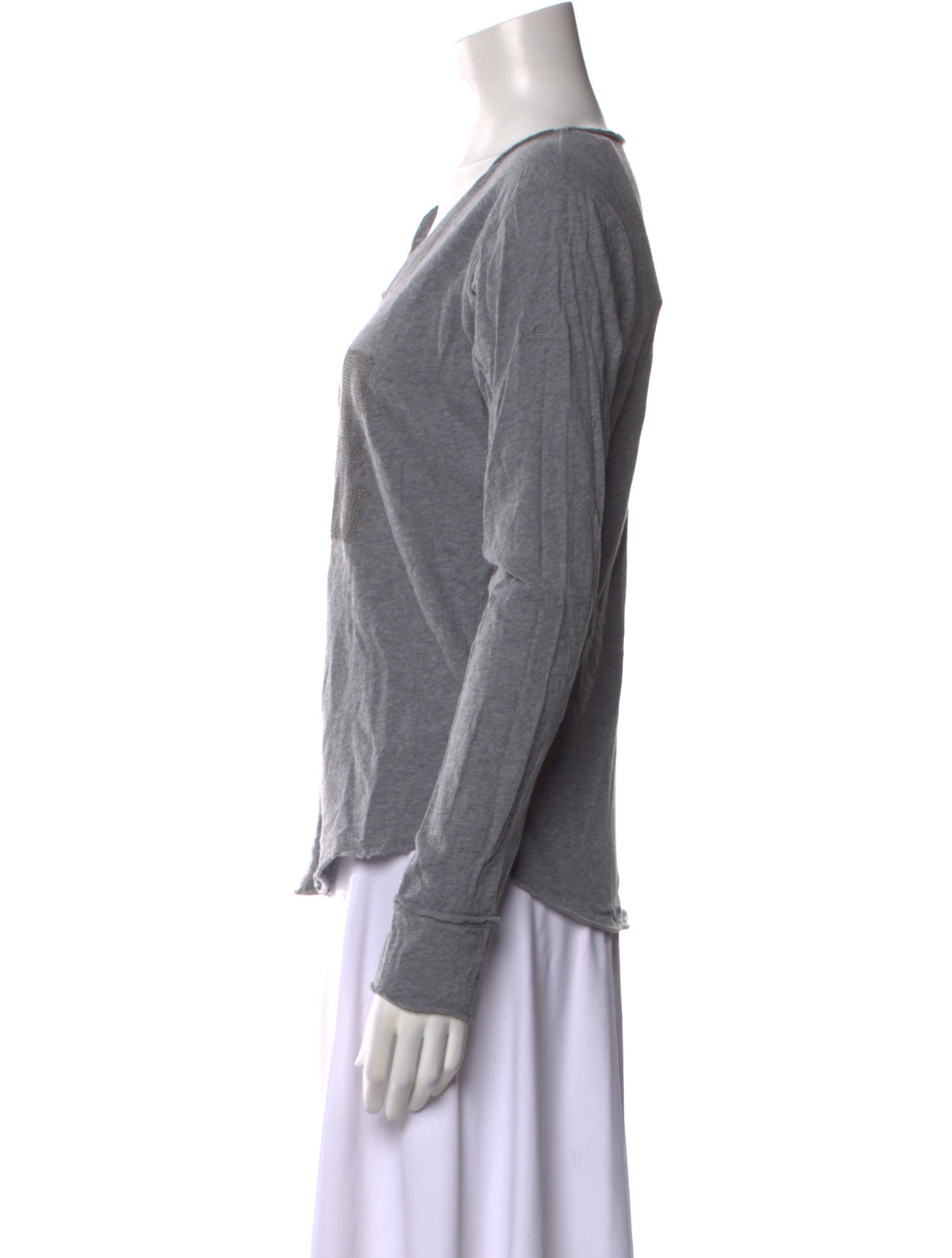 Zadig & Voltaire V-Neck Long Sleeve T-Shirt