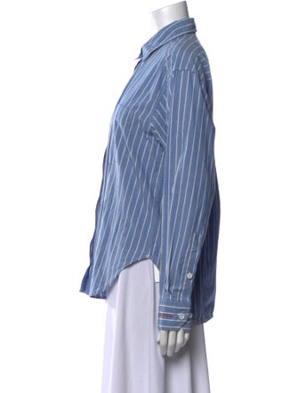 Zadig & Voltaire Striped Long Sleeve Button-Up Top