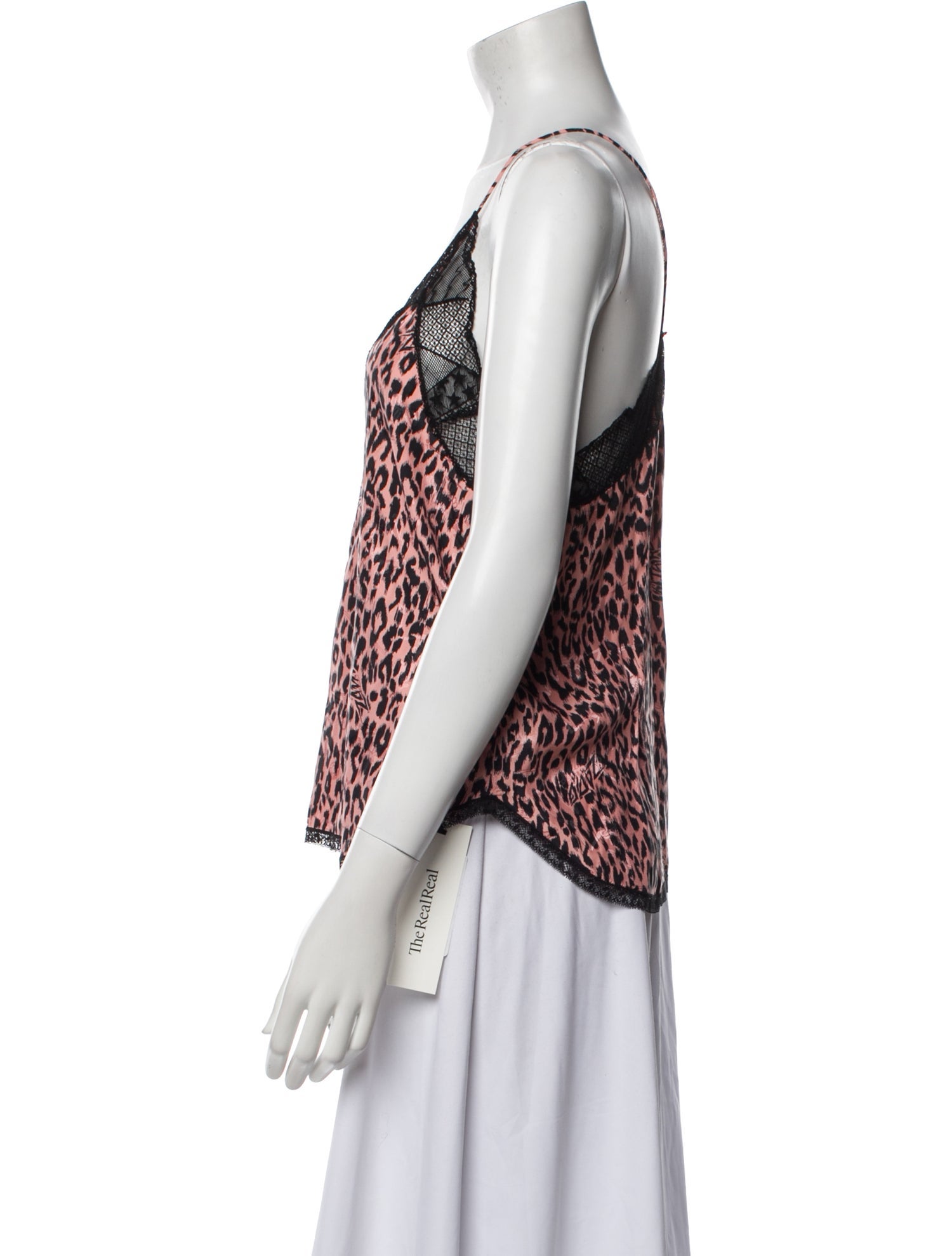 Zadig & Voltaire Animal Print V-Neck Top