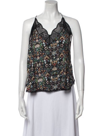 Zadig & Voltaire Floral Print Halterneck Blouse