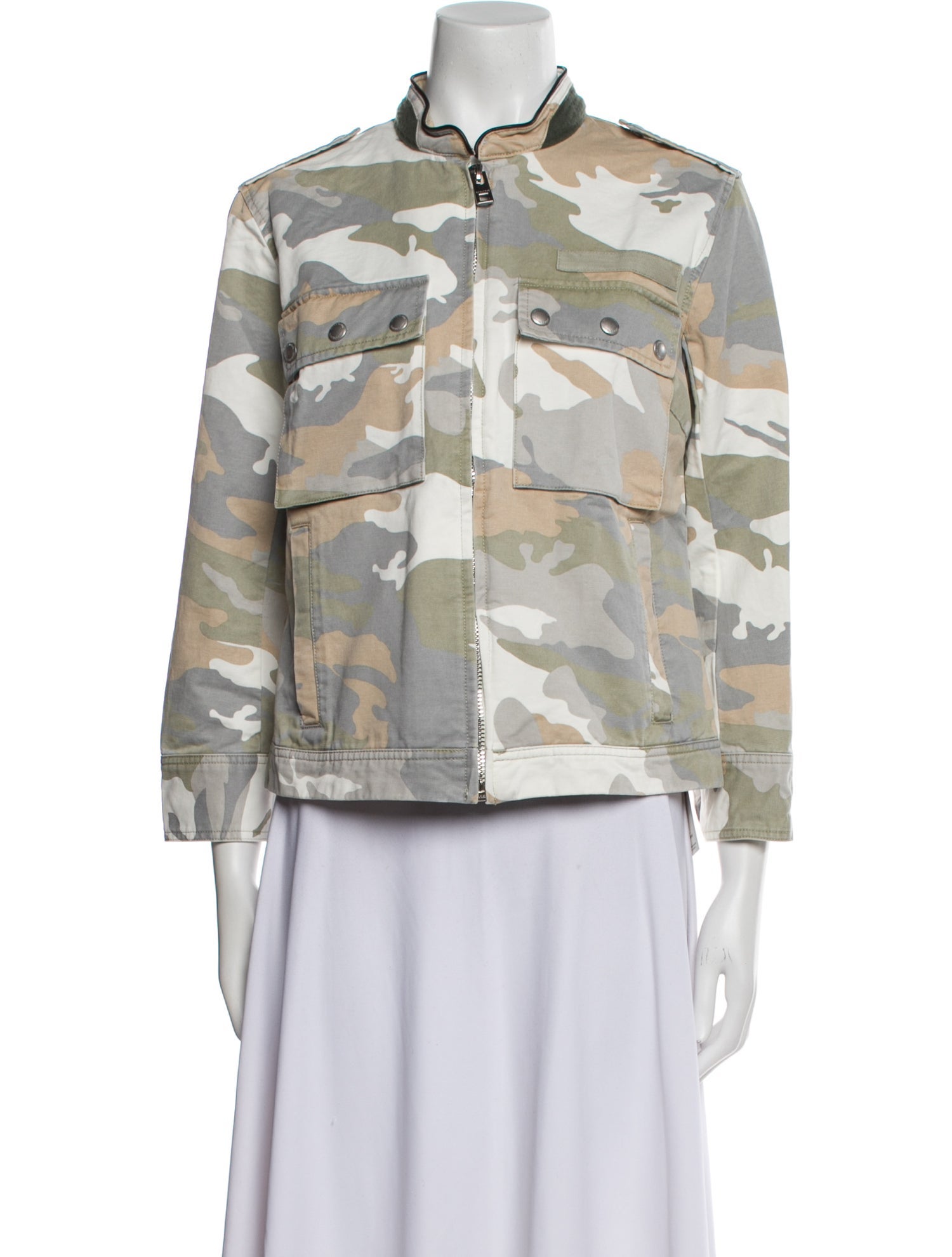 Zadig & Voltaire Camouflage Print Denim Jacket w/ Tags