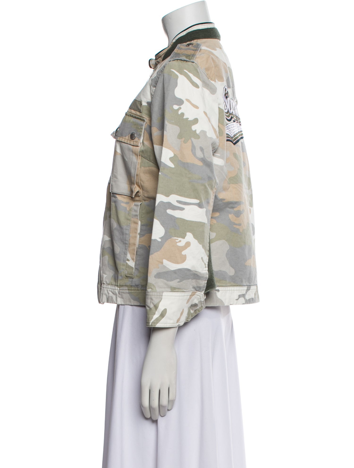 Zadig & Voltaire Camouflage Print Denim Jacket w/ Tags