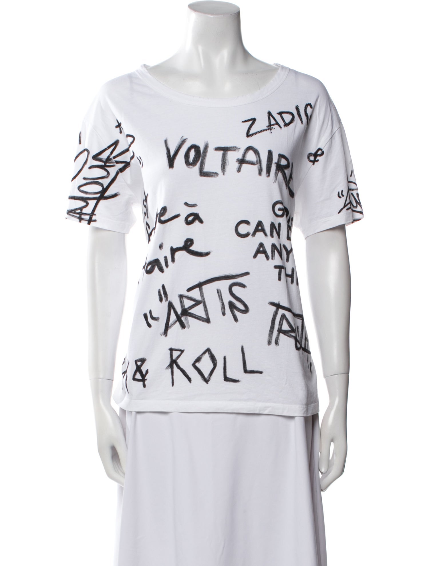 Zadig & Voltaire Marta Manifesto Graphic Print T-Shirt