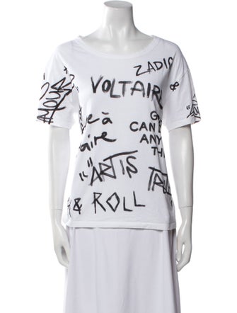 Zadig & Voltaire Marta Manifesto Graphic Print T-Shirt