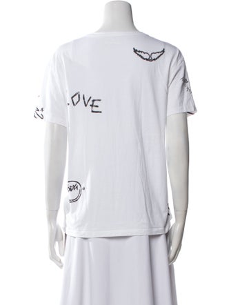 Zadig & Voltaire Marta Manifesto Graphic Print T-Shirt